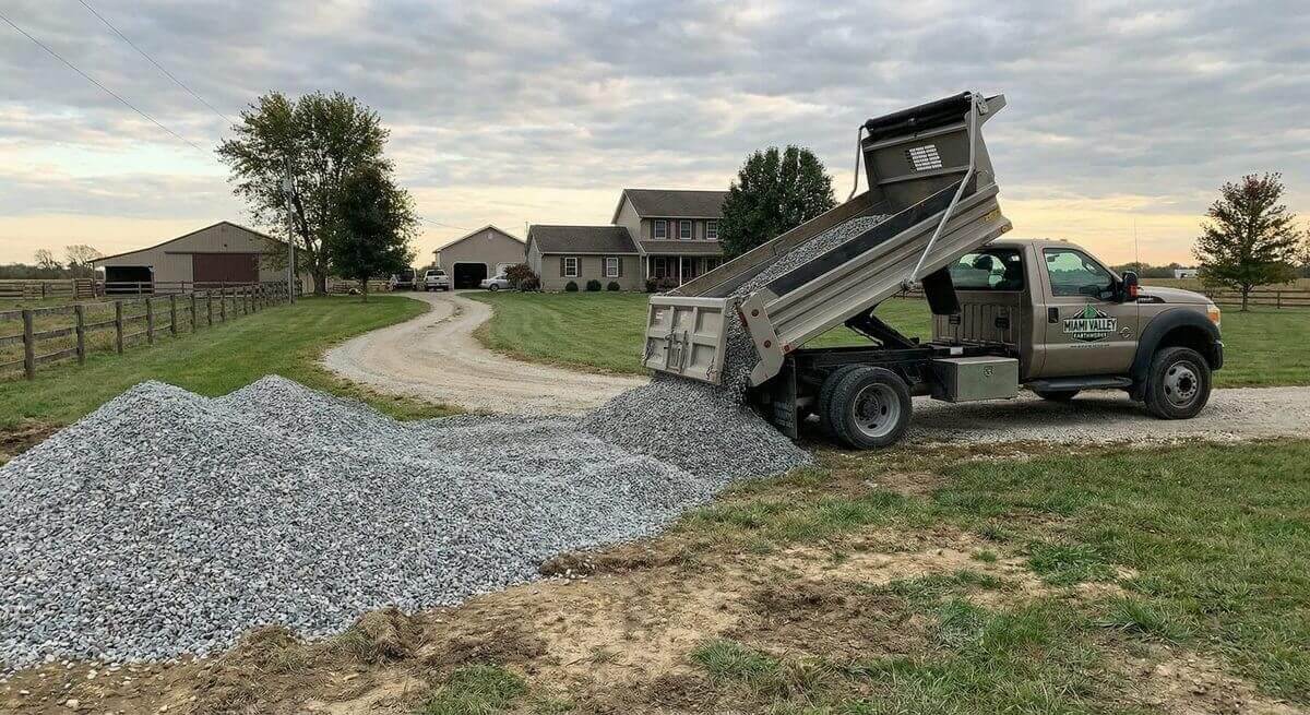 Gravel delivery services from Ohio Miami Valley Earthworks