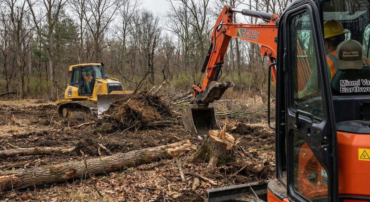 Land clearing services from Ohio Miami Valley Earthworks