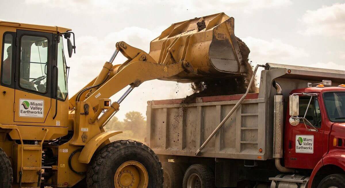 Topsoil delivery from Ohio Miami Valley Earthworks